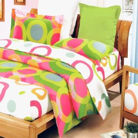 Blancho Bedding - [Rhythm of Colors] Luxury 7PC MEGA Bed In A Bag Combo 300GSM (Twin Size)