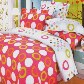 Blancho Bedding - [Baby Pink] 100% Cotton 5PC Bed In A Bag (Twin Size)
