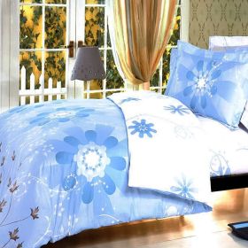 Blancho Bedding - [Transparent Crystal] 100% Cotton 5PC Bed In A Bag (Twin Size)