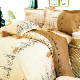 Blancho Bedding - [Golden Autumn] 100% Cotton 5PC Bed In A Bag (Twin Size)