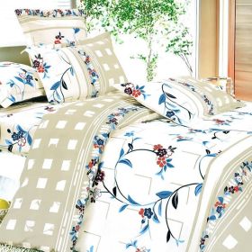 Blancho Bedding - [Palace Wall] 100% Cotton 5PC Bed In A Bag (Twin Size)