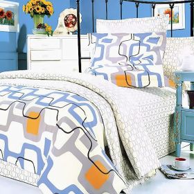 Blancho Bedding - [Traces of Dreams] 100% Cotton 5PC Bed In A Bag (Twin Size)