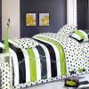 Blancho Bedding - [Green Olive] 100% Cotton 5PC Bed In A Bag (Twin Size)
