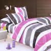 Blancho Bedding - [Pink Purple Swirls] 100% Cotton 5PC Bed In A Bag (Twin Size)