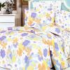 Blancho Bedding - [Purple Orange Flowers] 100% Cotton 5PC Bed In A Bag (Twin Size)