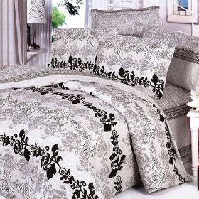 Blancho Bedding - [Pale Purple Classic] 100% Cotton 5PC Bed In A Bag (Twin Size)