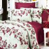 Blancho Bedding - [China Red] 100% Cotton 5PC Bed In A Bag (Twin Size)