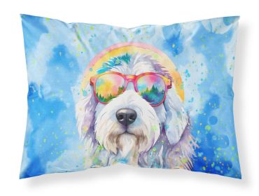 Old English Sheepdog Hippie Dawg Standard Pillowcase Lightweight Super Soft Easy Care Decorative Artwork Pillowcase, Standard