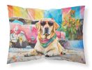 Yellow Labrador Hippie Dawg Standard Pillowcase Lightweight Super Soft Easy Care Decorative Artwork Pillowcase, Standard