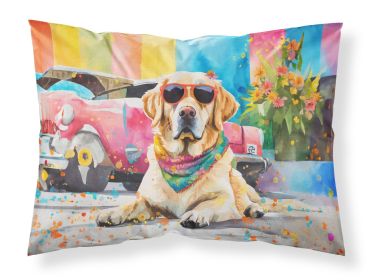 Yellow Labrador Hippie Dawg Standard Pillowcase Lightweight Super Soft Easy Care Decorative Artwork Pillowcase, Standard